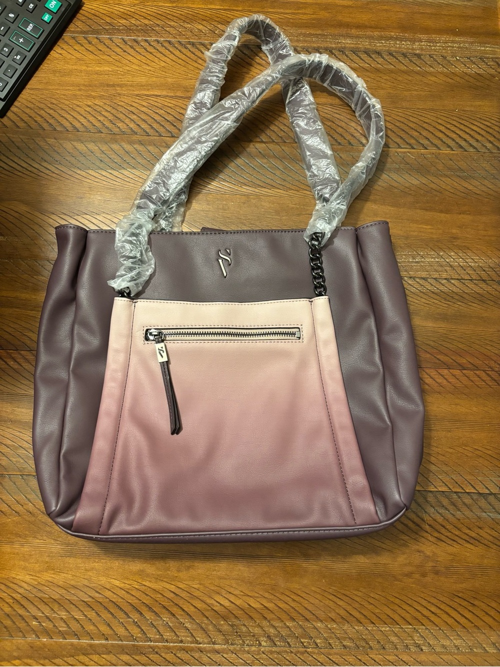 Simply Vera Vera Wang Two-Tone Mauve and Blush Tote